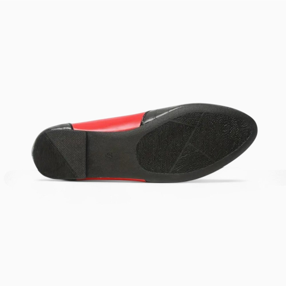 Mocassins À Glands En Cuir Et Bout Rond Pour Femme