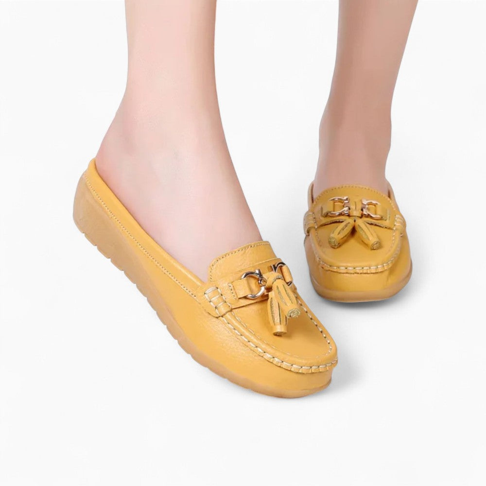 Mocassins À Glands Colorés À Talons Plats Pour Femme