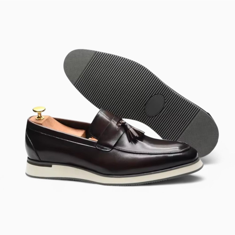 Mocassins À Glands Classiques En Cuir Lisse