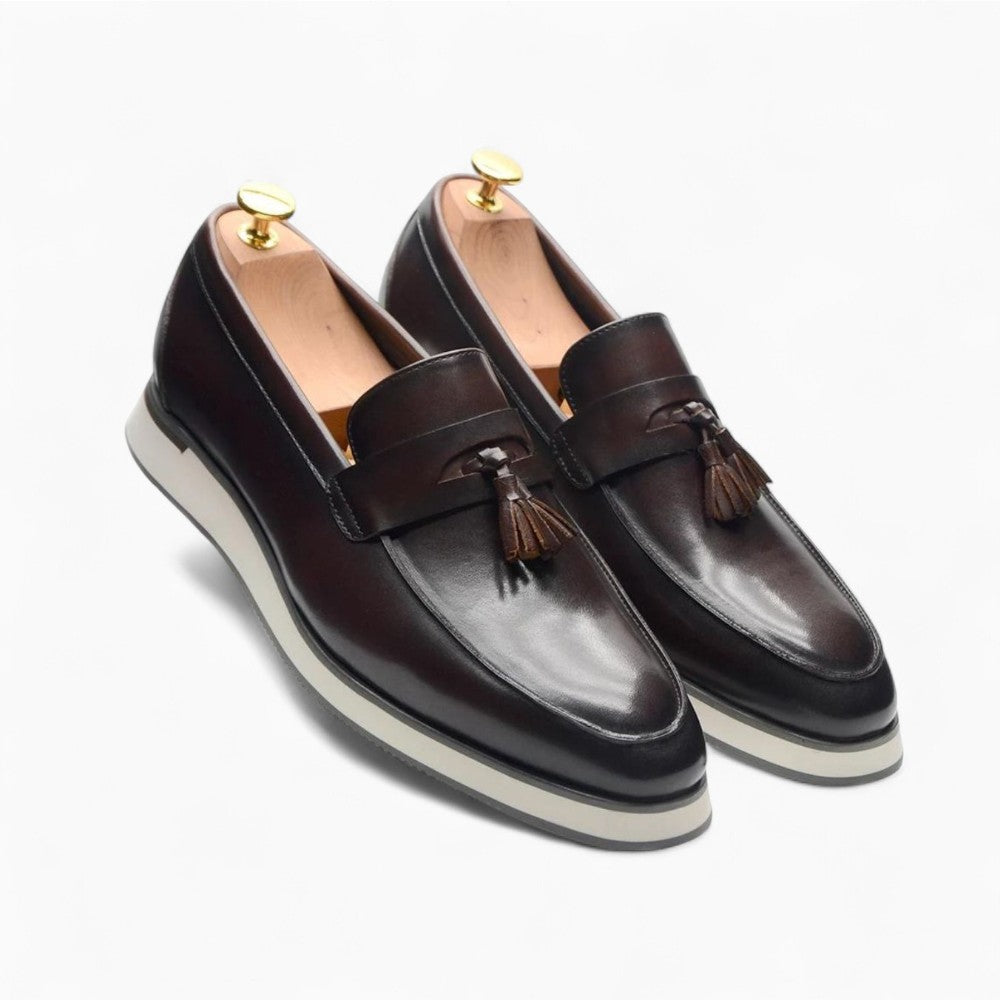 Mocassins À Glands Classiques En Cuir Lisse