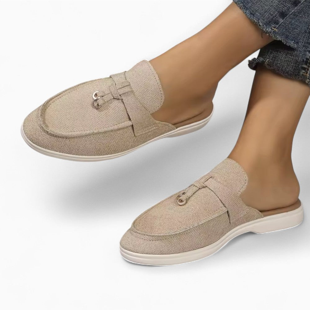 Mocassins À Glands Bi-Matière Effet Contrasté
