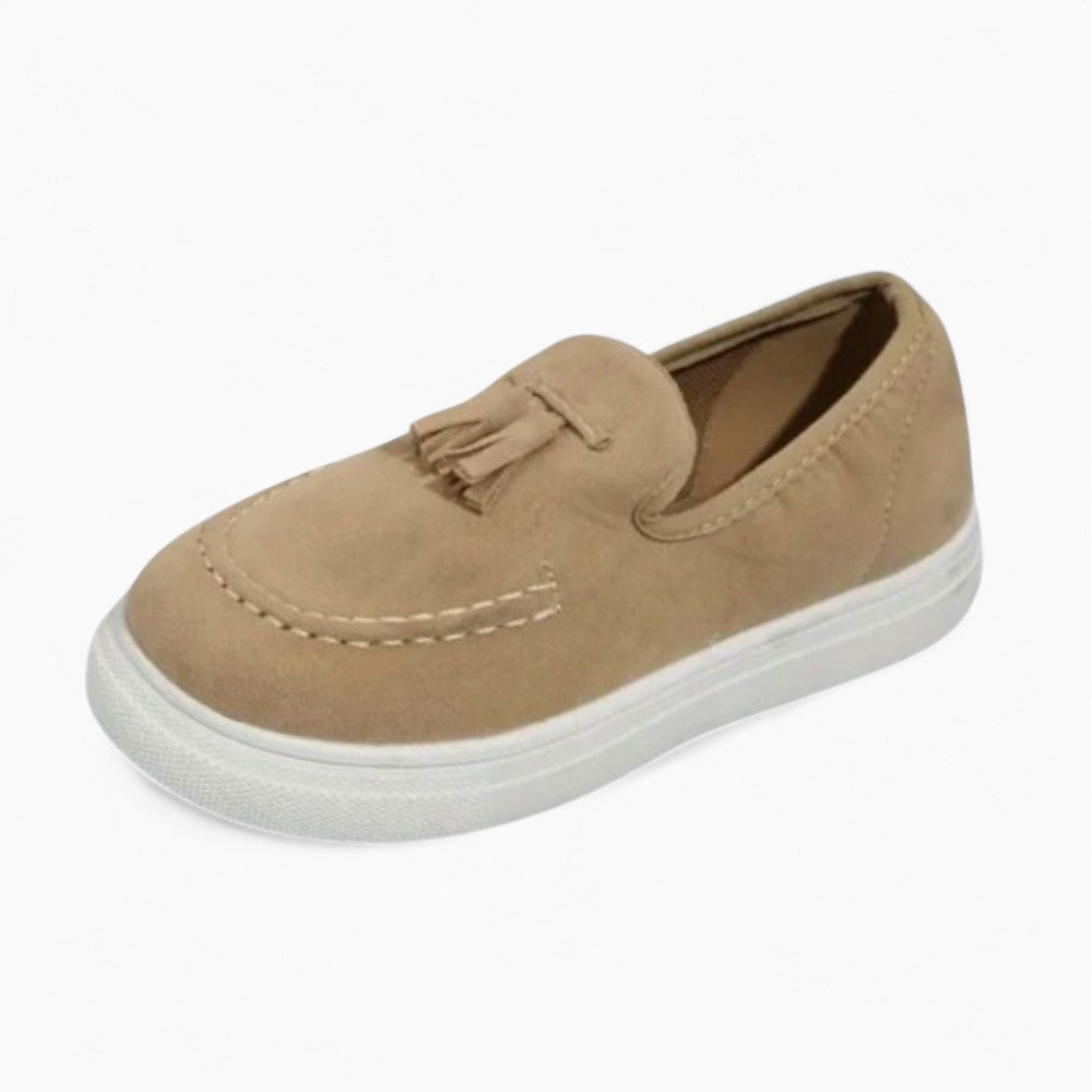 Mocassins À Gland Beige Semelle Épaisse Pour Femme