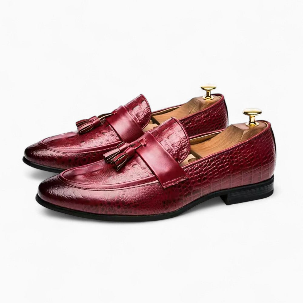 Mocassins À Gland Avec Effet Croco Pour Hommes