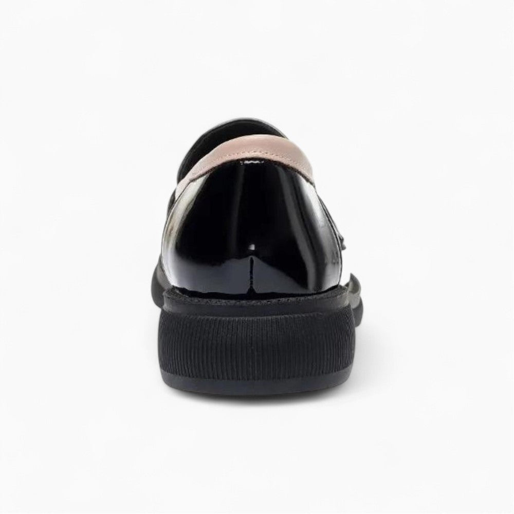 Mocassins À Bout Rond En Cuir Verni Pour Femmes