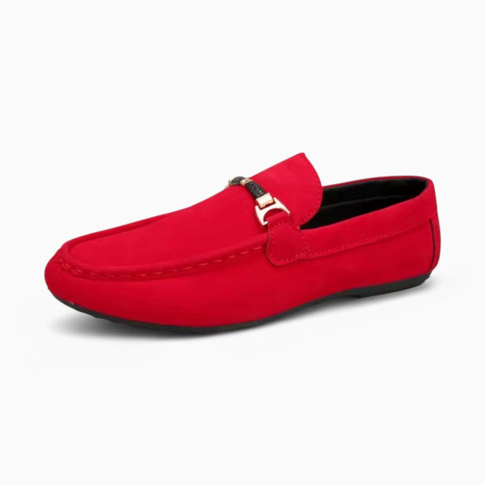 Mocassins À Boucle En Daim Pour Hommes