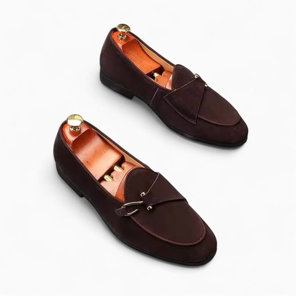 Mocassins À Boucle En Daim De Luxe Pour Homme
