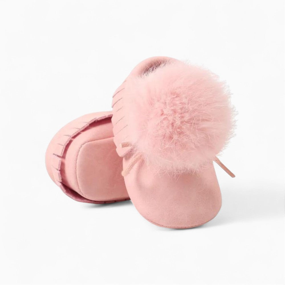 Mocassin Pour Bébé Fille Effet Daim D’hiver