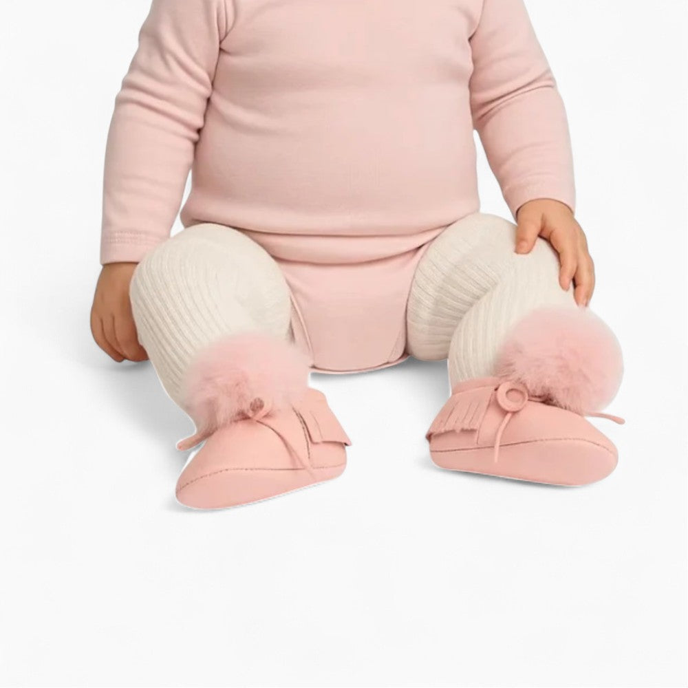 Mocassin Pour Bébé Fille Effet Daim D’hiver