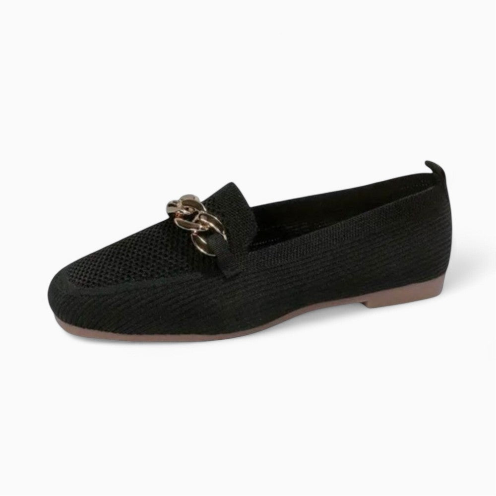 Mocassin Mary Jane Noir Style Rock