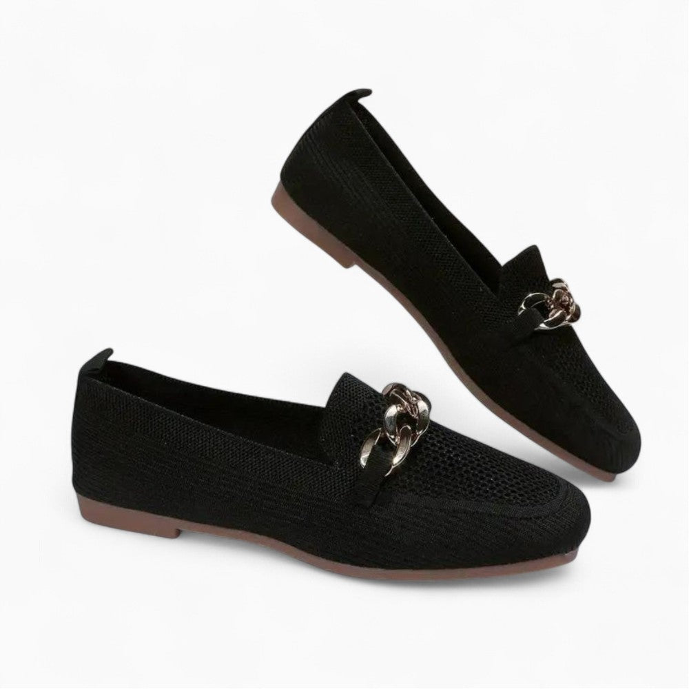 Mocassin Mary Jane Noir Style Rock