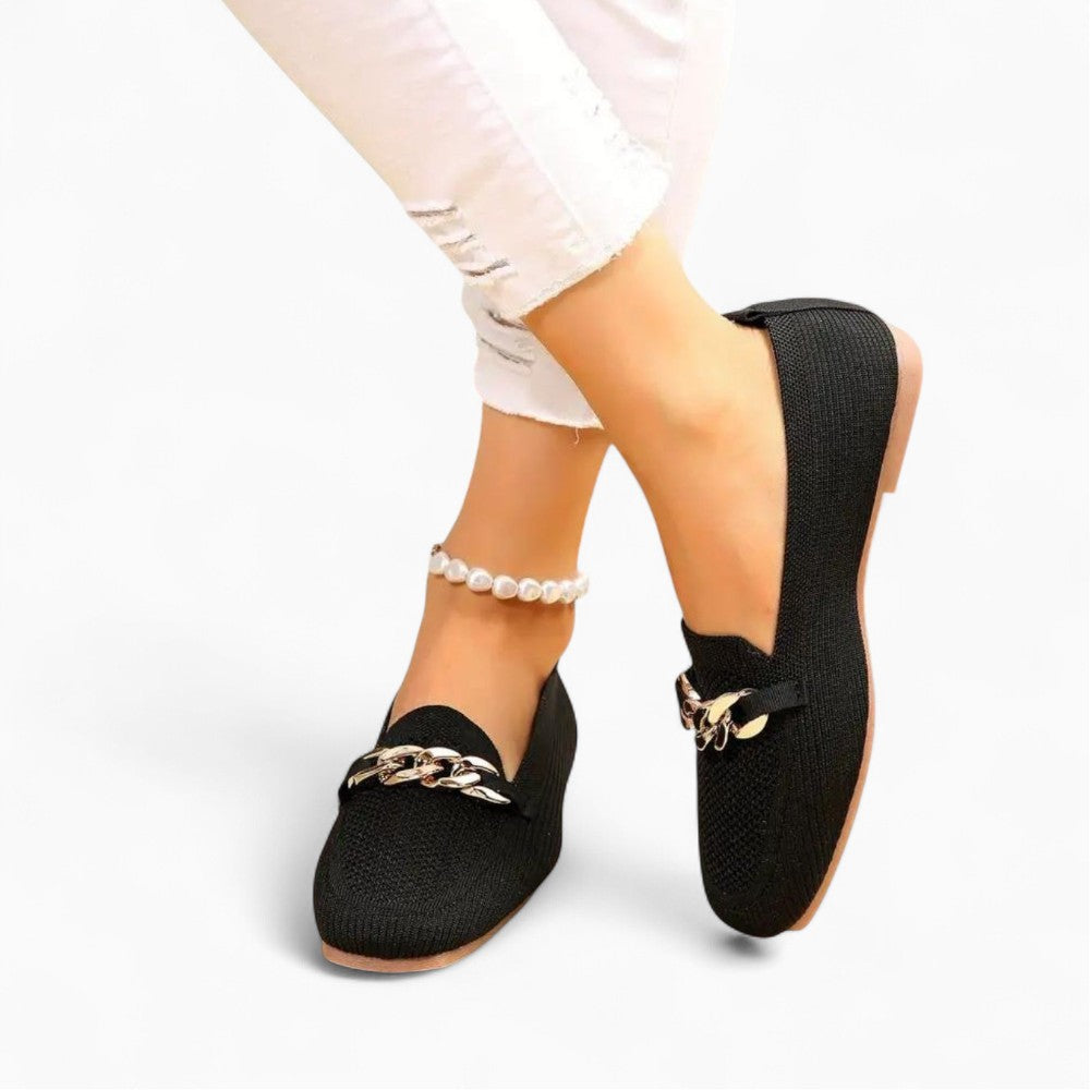 Mocassin Mary Jane Noir Style Rock