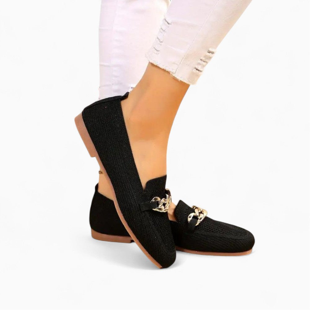 Mocassin Mary Jane Noir Style Rock