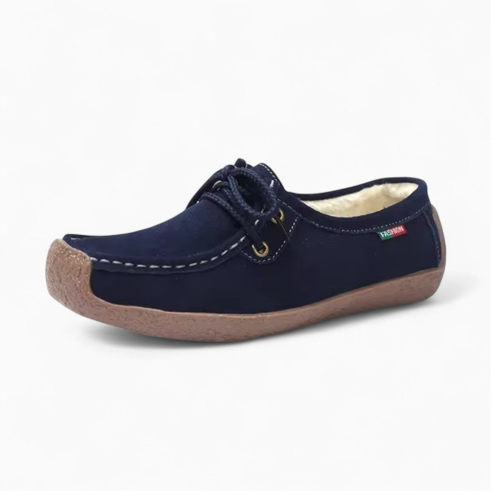 Mocassin En Daim À Lacets Pour Femmes