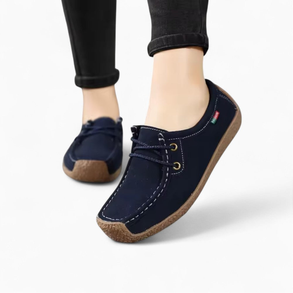 Mocassin En Daim À Lacets Pour Femmes