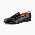 Mocassin En Cuir À Imprimé Crocodile Pour Hommes