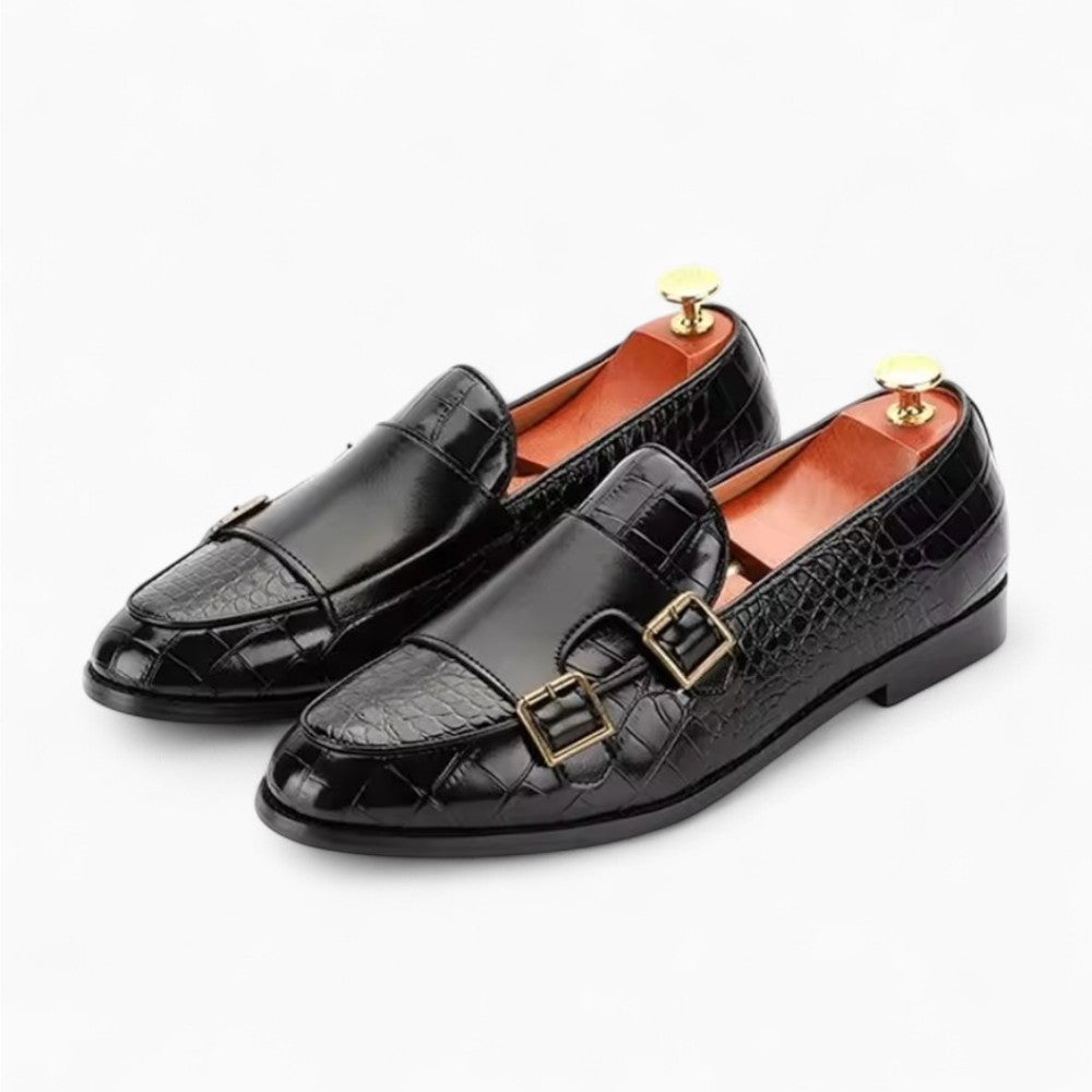 Mocassin En Cuir À Imprimé Crocodile Pour Hommes