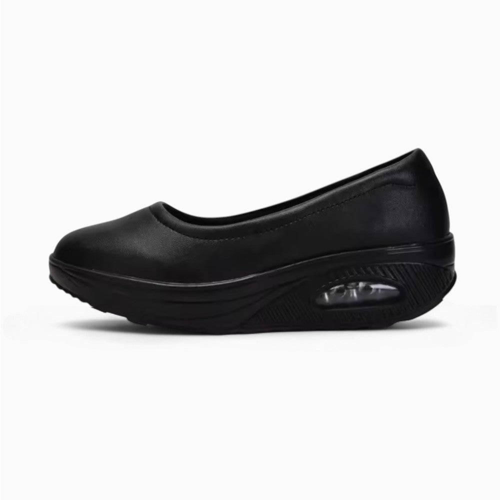 Mocassin Ballerine Vernis À Bout Rond