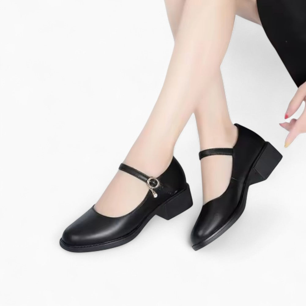 Mocassin À Talons Carrés Élégants