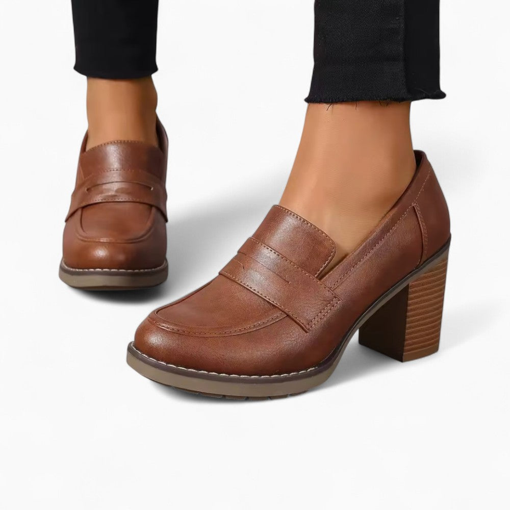 Mocassin À Talons 8cm Pour Femmes