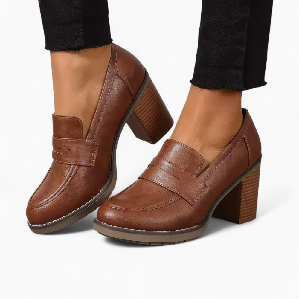 Mocassin À Talons 8cm Pour Femmes