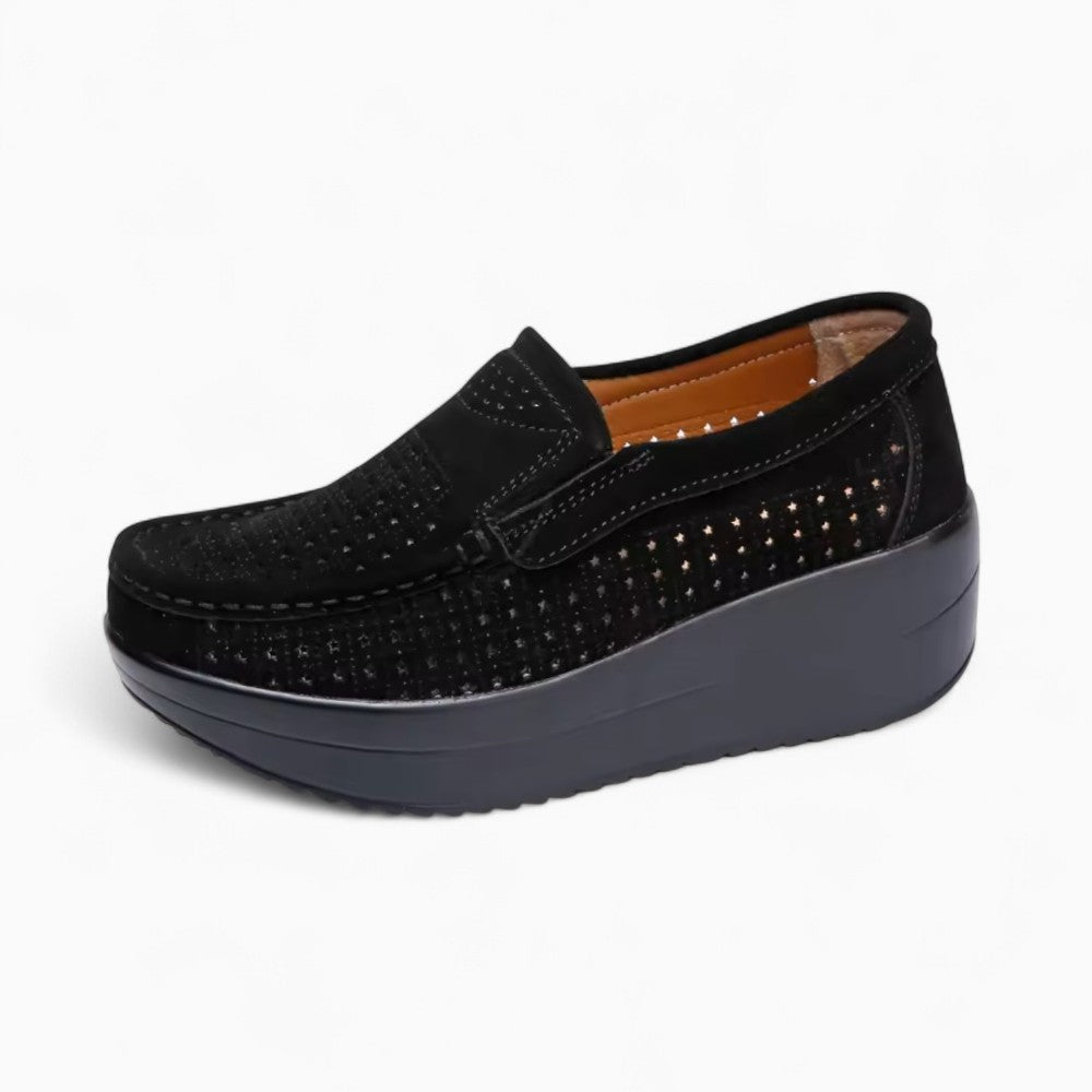 Mocassins Respirants À Talons Compensés Pour Femme