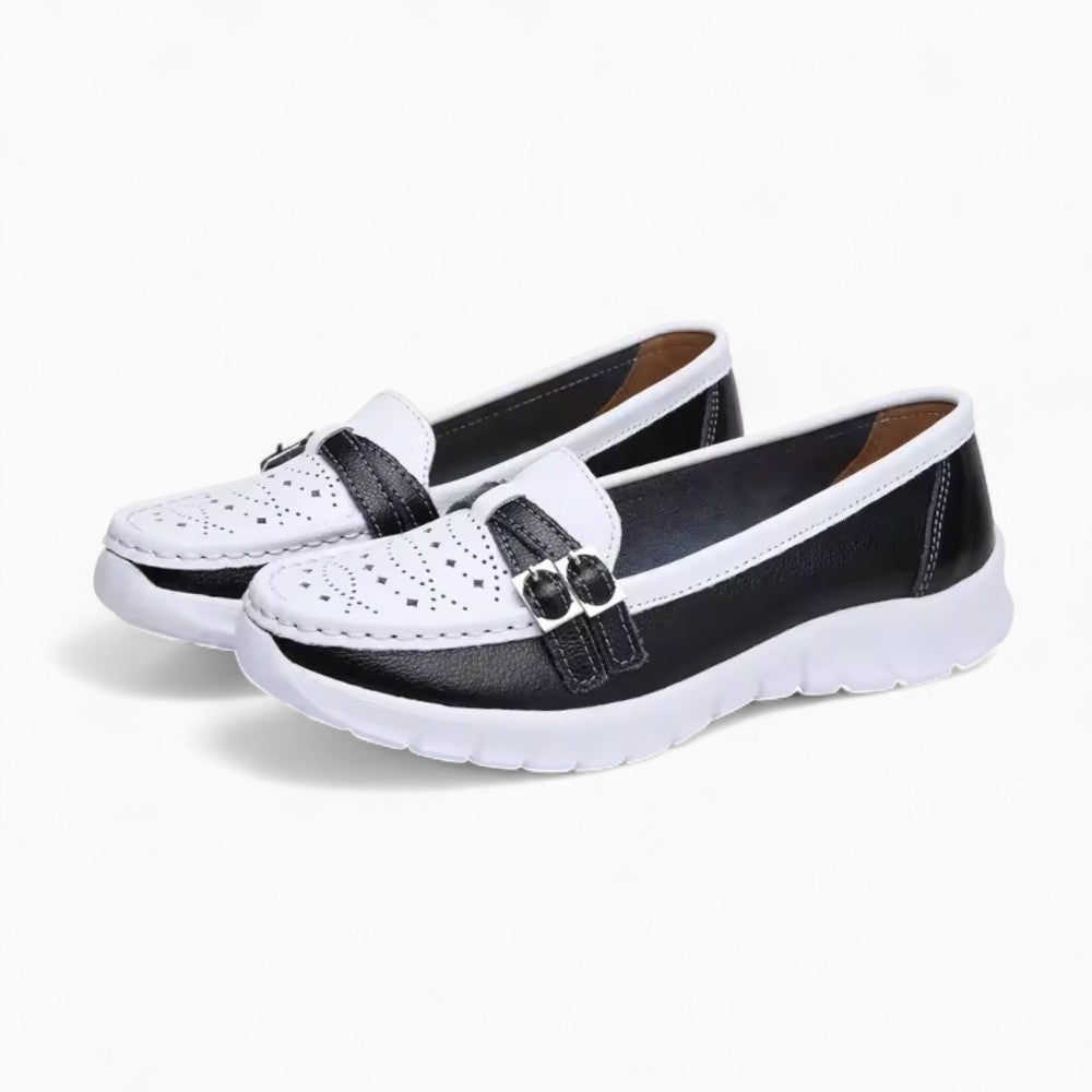 Mocassins Ouverts À Talons Compensés Pour Femme