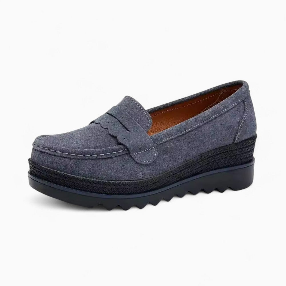 Mocassins Orthopédiques En Daim À Plateforme Pour Femme