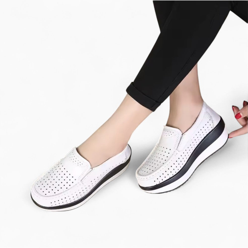 Mocassins Orthopédiques Antichoc En Cuir Pour Femme