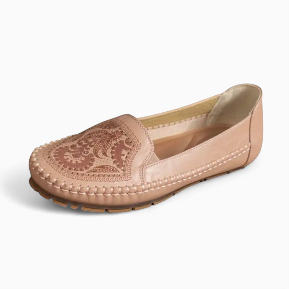 Mocassins Orthopédiques Ajourés En Cuir Synthétique Pour Femme