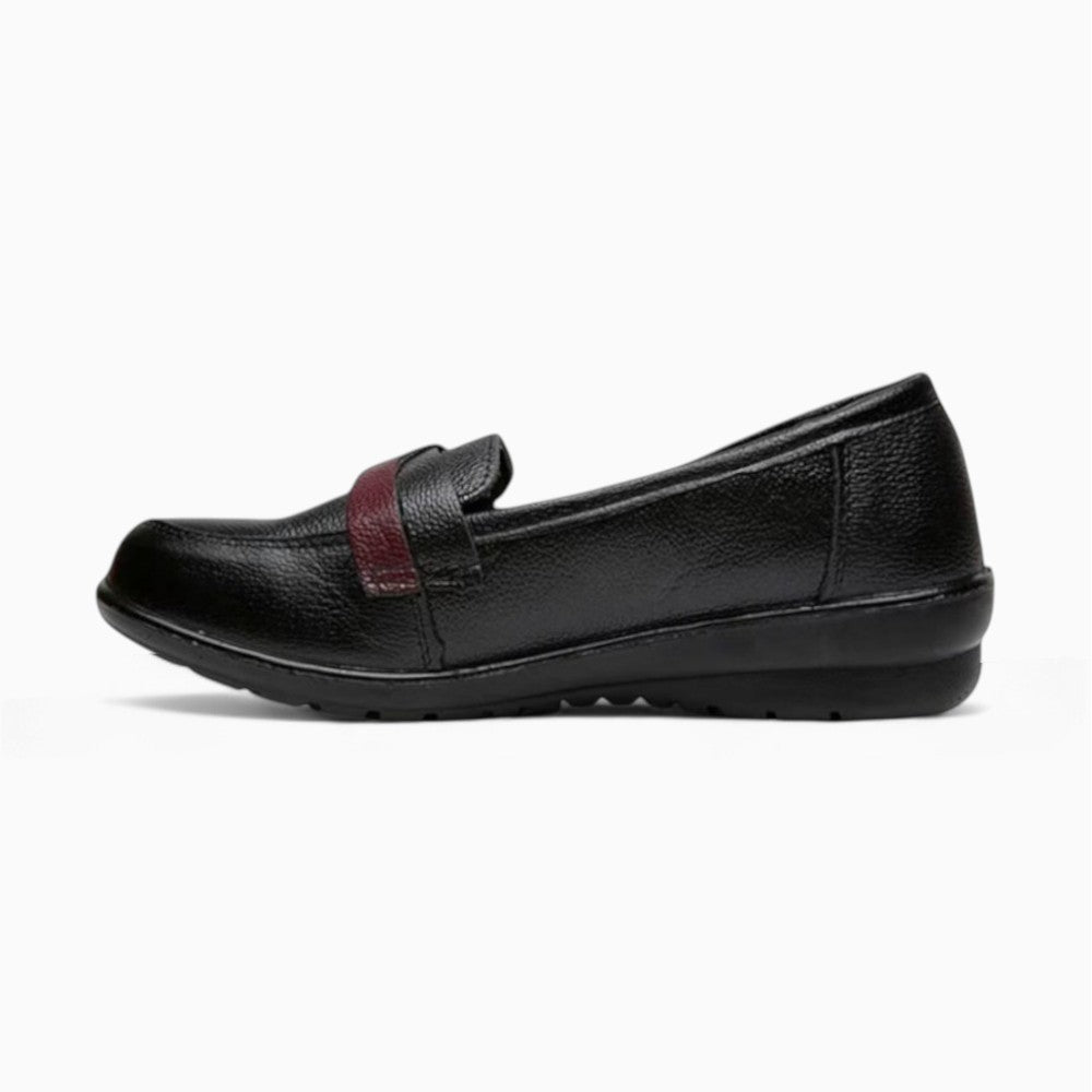 Mocassins Noirs À Semelles Compensées Pour Femme