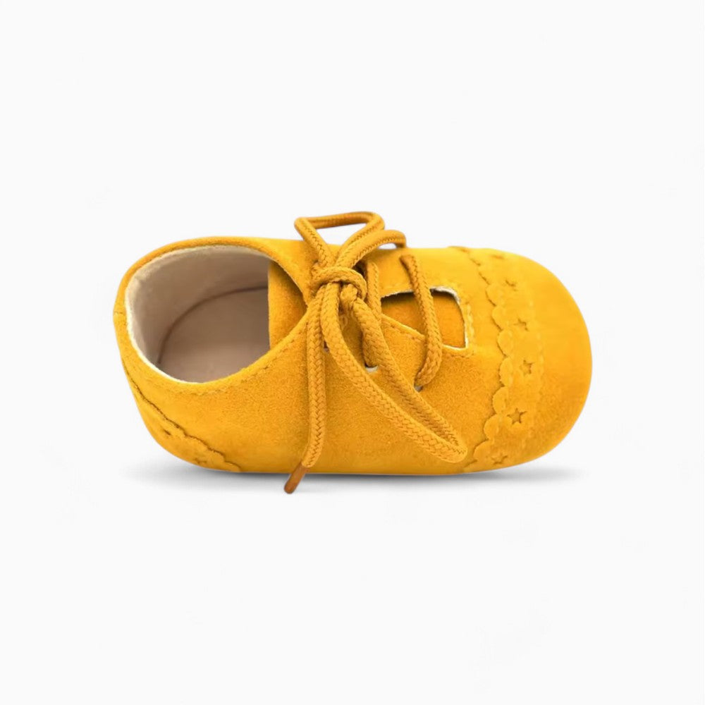 Mocassins Montants À Lacets Effet Craquelé Bébé Garçon