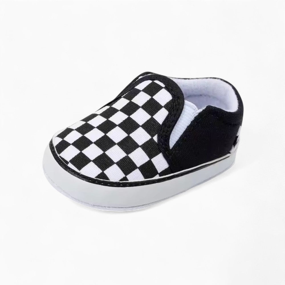 Mocassins En Toile À Damier Carreaux Pour Bébé Garçon