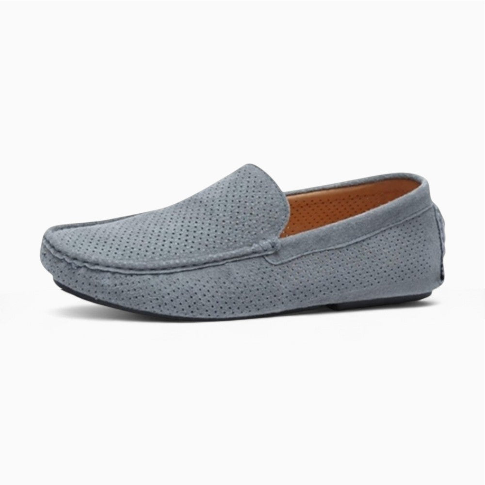 Mocassins En Daim Décontracté Gris Pour Hommes