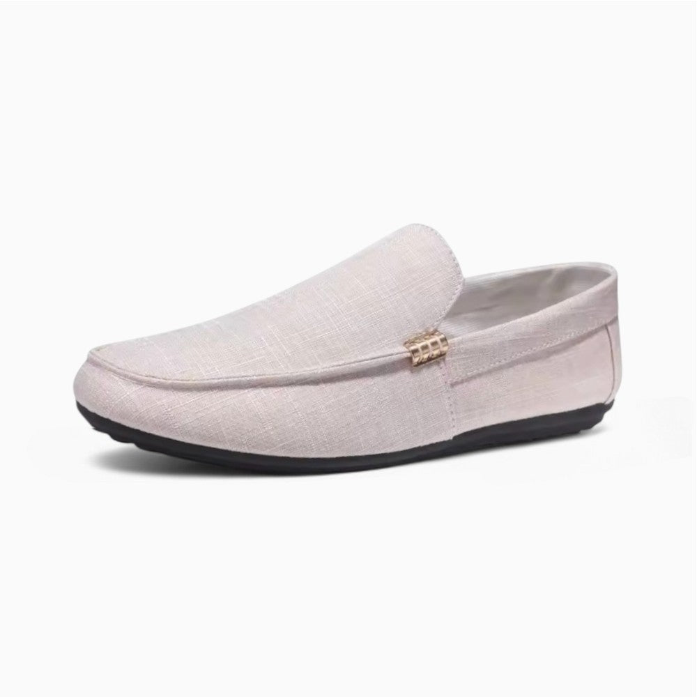 Mocassins En Daim Décontracté Beige Pour Homme
