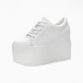 Mocassins Blancs À Plateforme Pour Femme