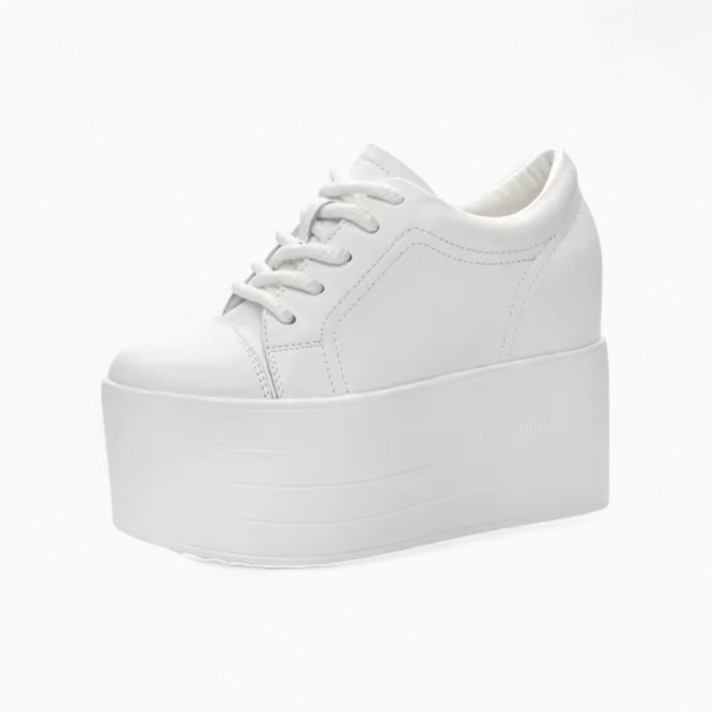 Mocassins Blancs À Plateforme Pour Femme
