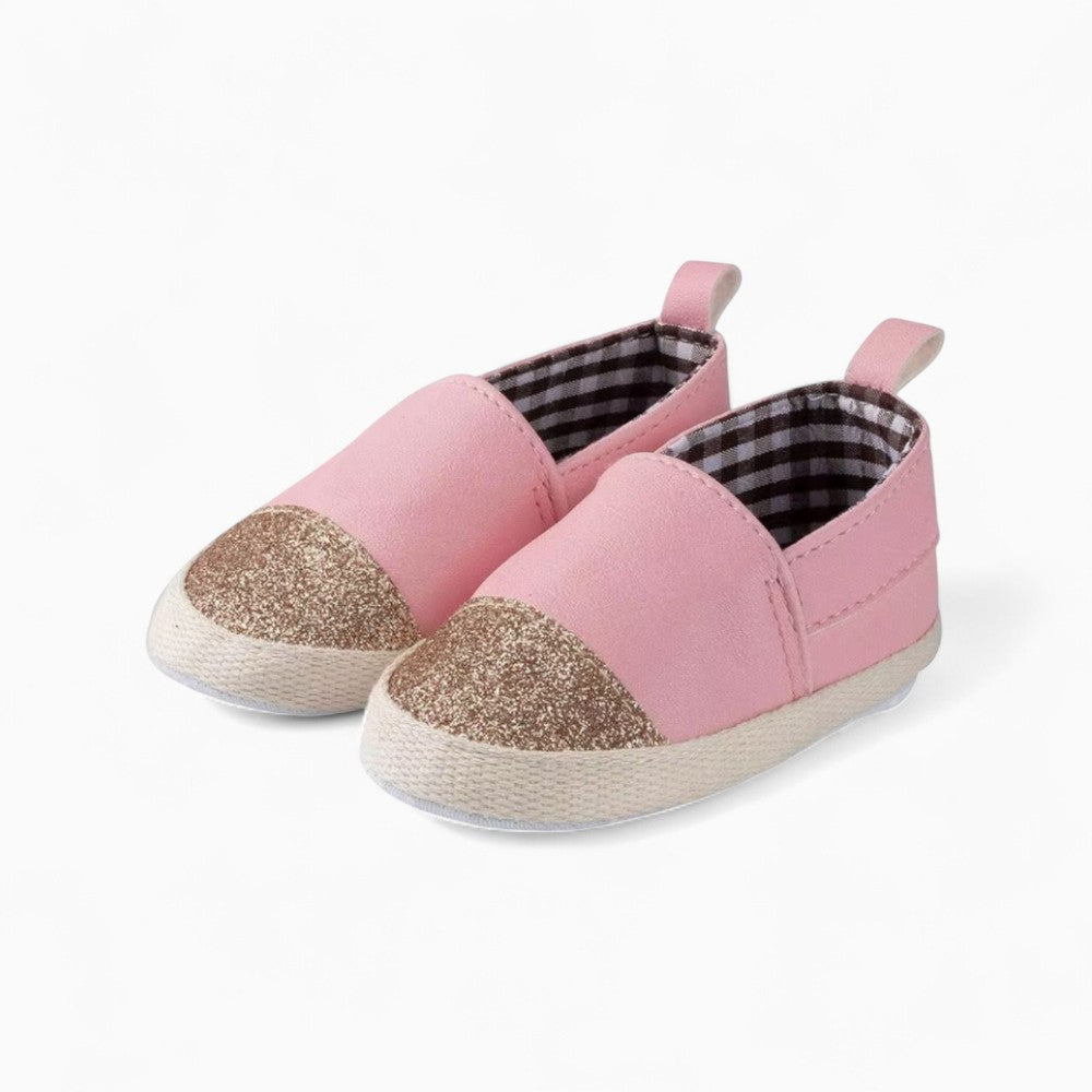 Mocassins Bicolores Brillants À Enfiler Pour Bébé Fille