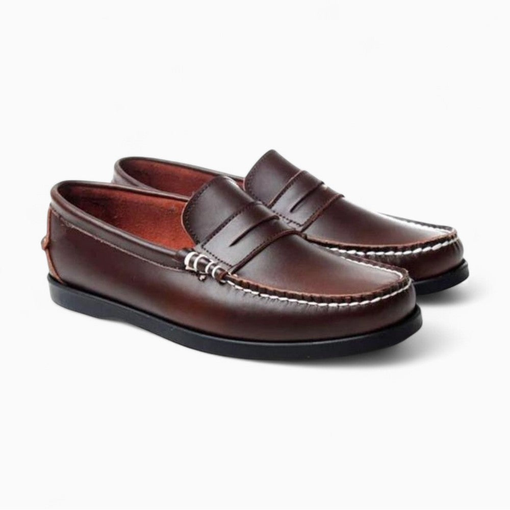 Mocassins Bateau Vintage Pour Homme