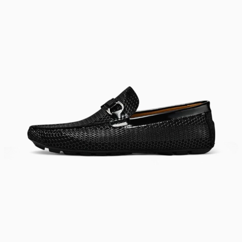 Mocassins Brillants En Cuir Véritable Pour Homme