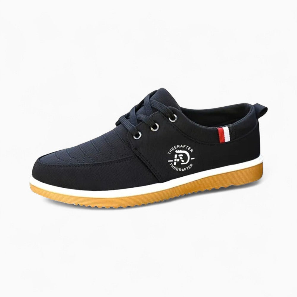Mocassins Bateau Noirs Bicolores À Lacets Pour Homme