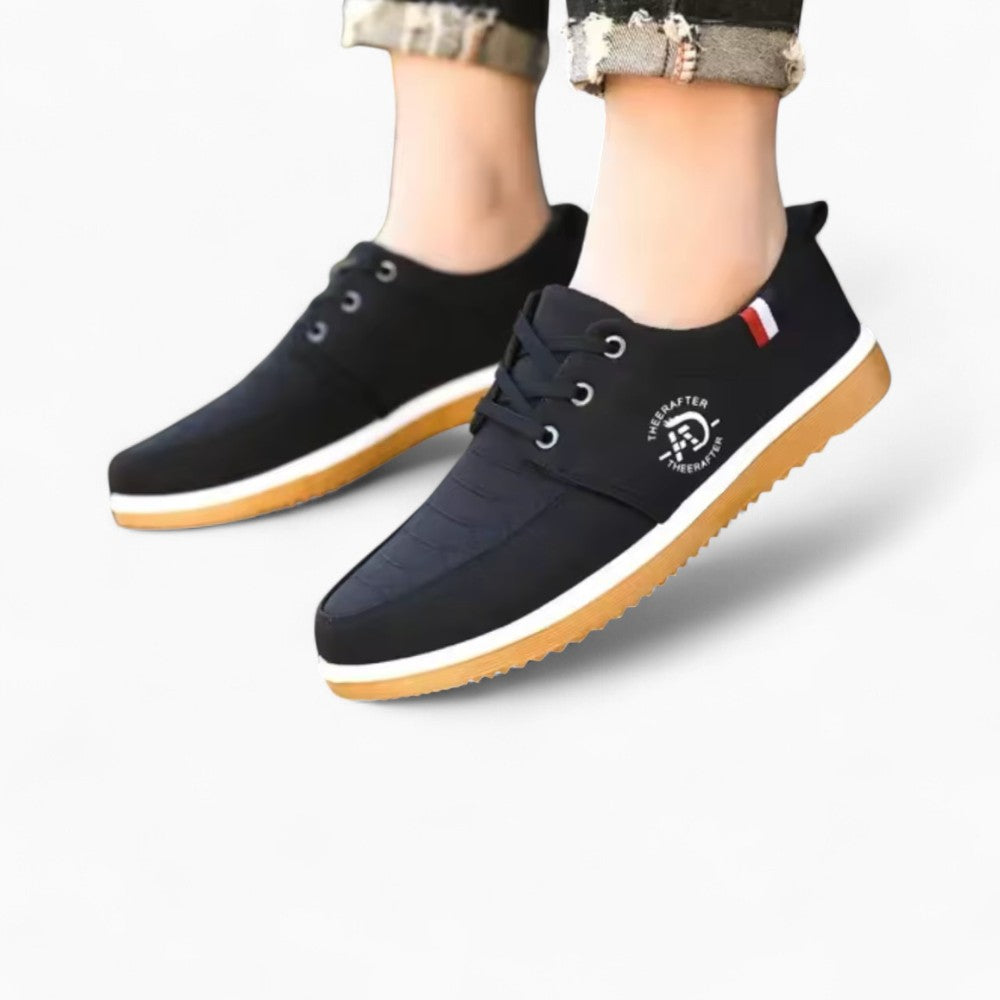Mocassins Bateau Noirs Bicolores À Lacets Pour Homme