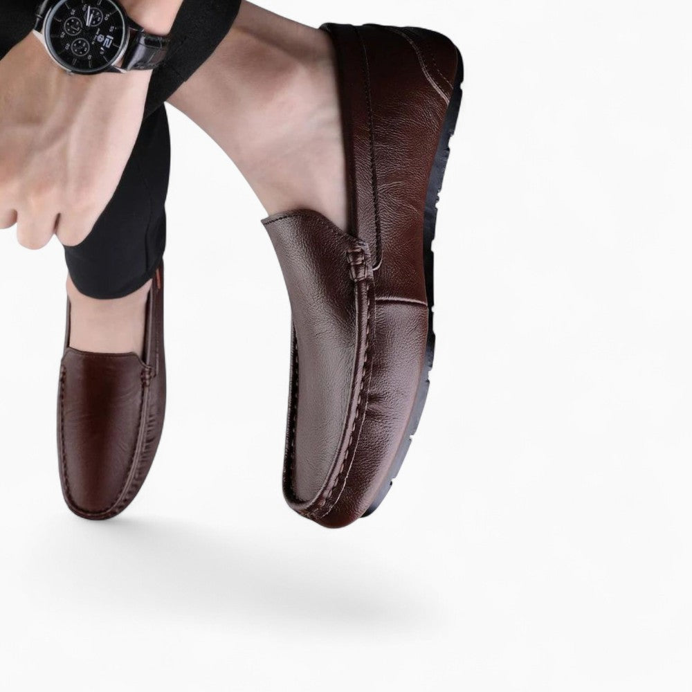 Mocassins Bateau Grandes Tailles En Cuir Véritable Pour Homme