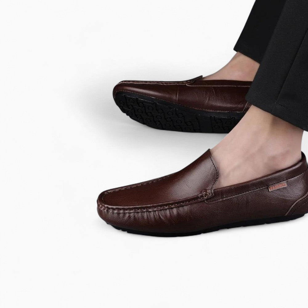 Mocassins Bateau Grandes Tailles En Cuir Véritable Pour Homme