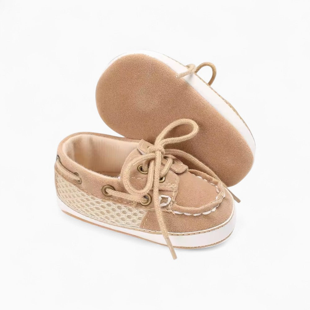 Mocassins Bateau Bicolores À Lacets Pour Bébé Garçon