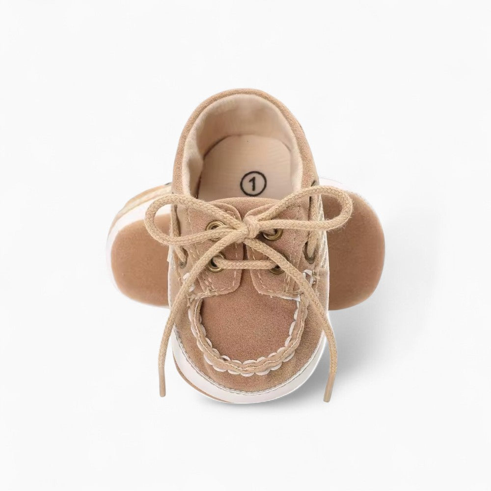 Mocassins Bateau Bicolores À Lacets Pour Bébé Garçon