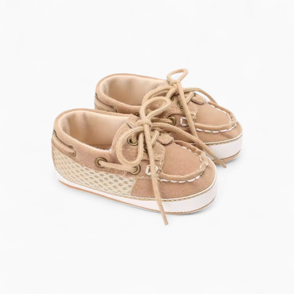Mocassins Bateau Bicolores À Lacets Pour Bébé Garçon