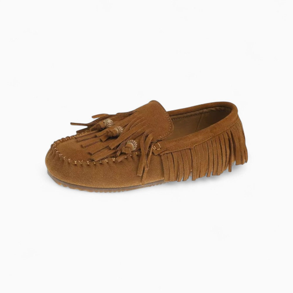 Mocassins À Franges En Daim Pour Femme