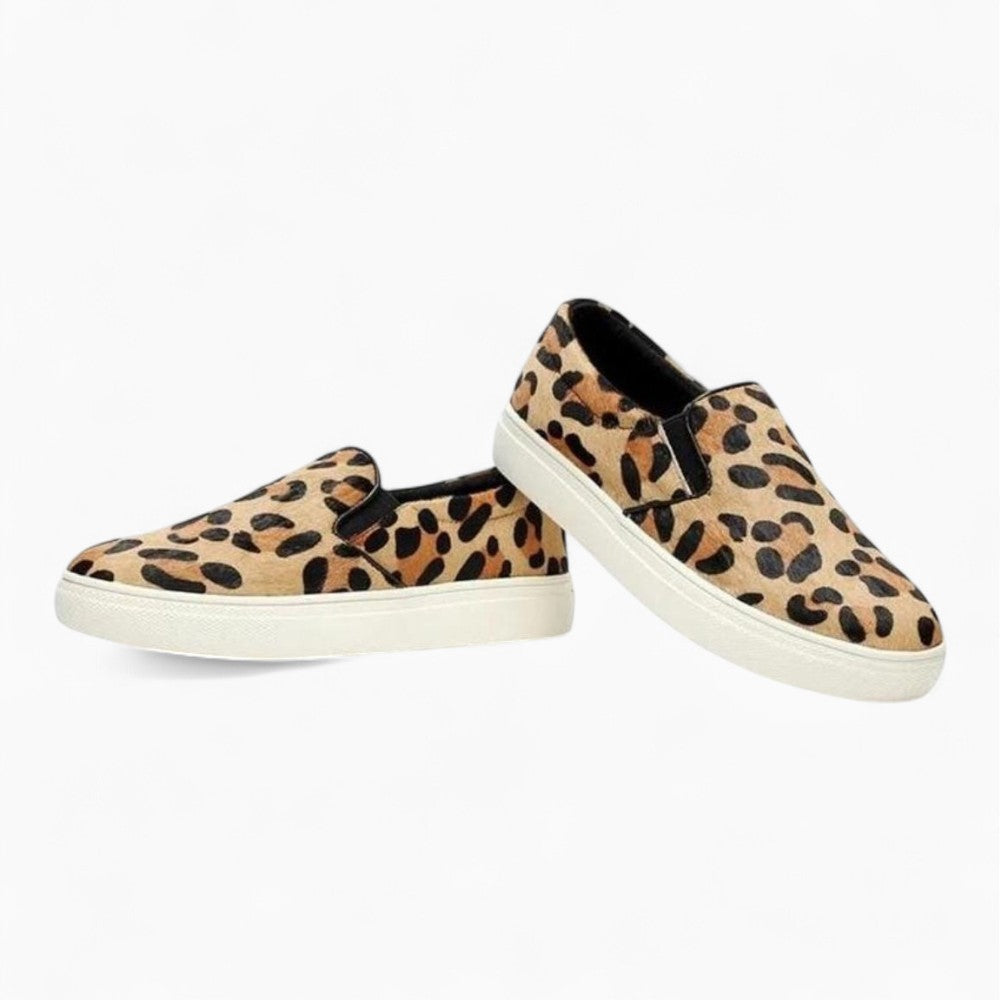 Mocassins Streetwear À Plateforme Motif Léopard