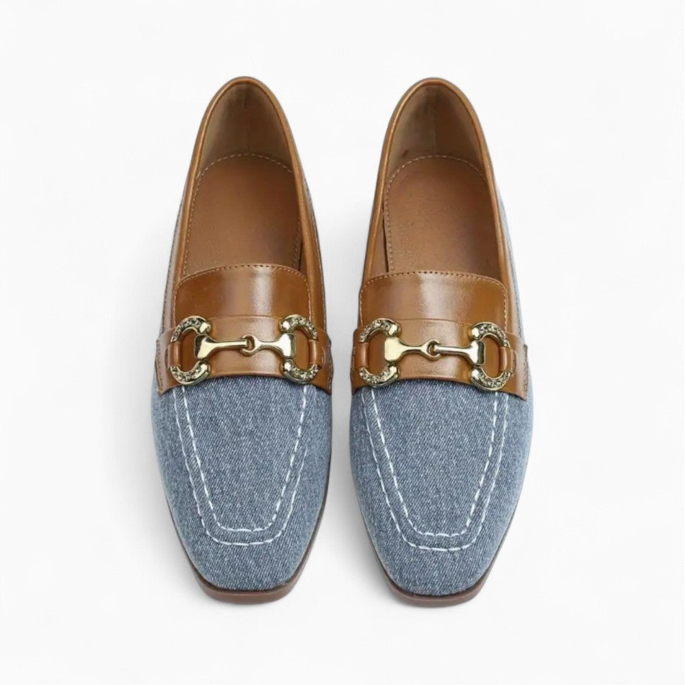 Mocassins Souples Style Bateau En Jean Bleu Pour Femme