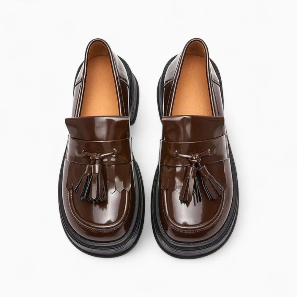 Mocassins Vernis À Franges Pour Femme